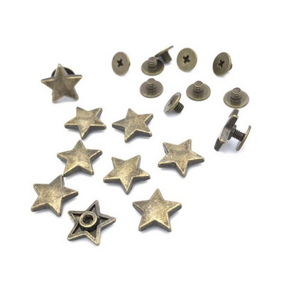 20 ks 12 cm farebné hviezdicové nity, kužele, kovové nity, kožené remeslá, DIY bodky, klinec, punkový štýl, rockové oblečenie, šitie, dekorácie