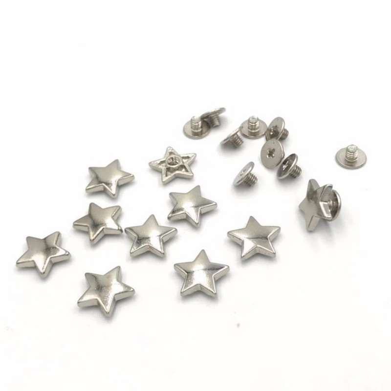20 ks 12 cm farebné hviezdicové nity, kužele, kovové nity, kožené remeslá, DIY bodky, klinec, punkový štýl, rockové oblečenie, šitie, dekorácie