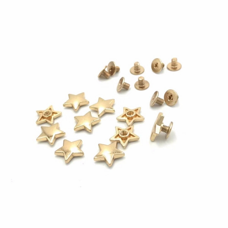 20 ks 12 cm farebné hviezdicové nity, kužele, kovové nity, kožené remeslá, DIY bodky, klinec, punkový štýl, rockové oblečenie, šitie, dekorácie