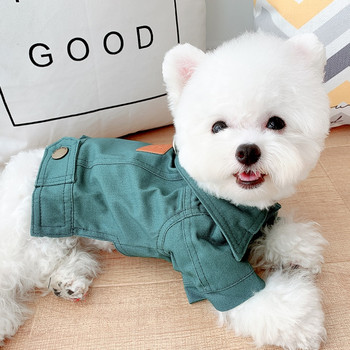 Πολυτελές χειμωνιάτικο μπουφάν για σκύλους έλξης για κουτάβι Ρούχα για κατοικίδια Ρούχα για κατοικίδια Παλτό τζιν για σκύλους Στολή τζιν Chihuahua Poodle Bichon Ρούχα για κατοικίδια