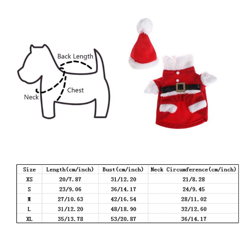 2 buc/set Moda Crăciun Pet Cățeluș Câini Costum Haine Ținute pentru pisoi Seturi Câini de talie mică Căciulă + Palton Cadouri de Crăciun Anul Nou