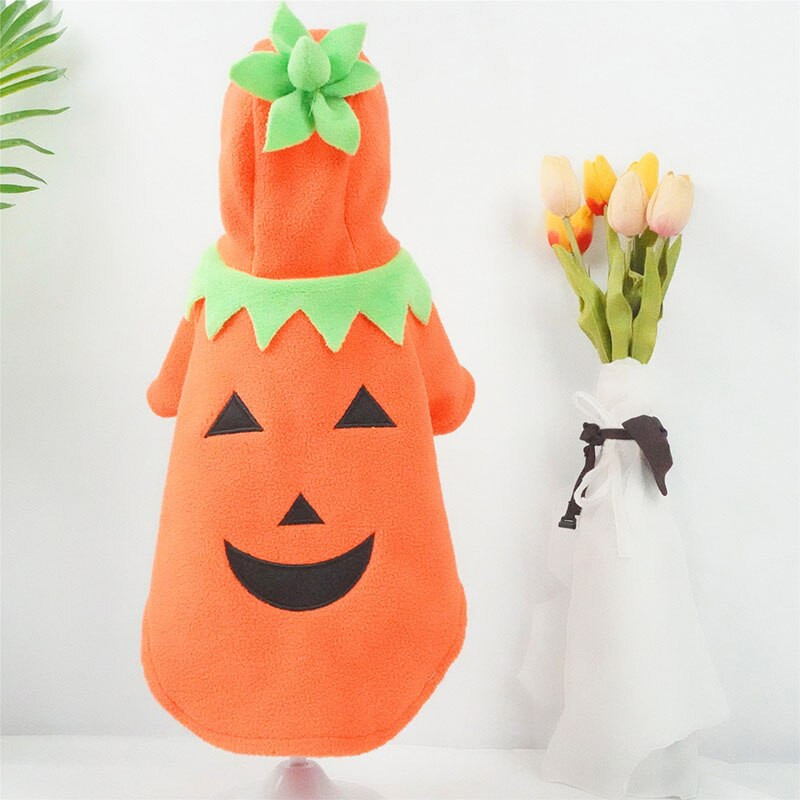 Κολοκύθα αποκριάτικο κοστούμι για κατοικίδιο σκύλο για γάτα Ρούχα φόρεμα για σκύλους Στολή PET Cosplay γάτα Κοστούμι πάρτι υφασμάτινο κοστούμι σκύλου