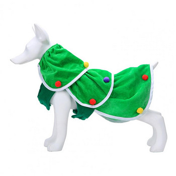 Φούτερ κατοικίδιων ζώων σε σχήμα Χριστουγεννιάτικου δέντρου Διακοσμητικά αναπνέοντα αμάνικα ρούχα για σκύλους για χριστουγεννιάτικα ρούχα για μικρά σκυλιά