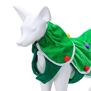 Φούτερ κατοικίδιων ζώων σε σχήμα Χριστουγεννιάτικου δέντρου Διακοσμητικά αναπνέοντα αμάνικα ρούχα για σκύλους για χριστουγεννιάτικα ρούχα για μικρά σκυλιά