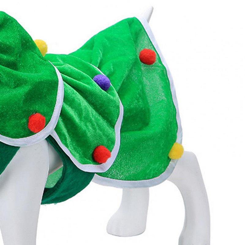 Majica za kućne ljubimce Božićno drvce u obliku ukrasne prozračne odjeće za pse bez rukava Odijelo za Božić Odjeća za male pse