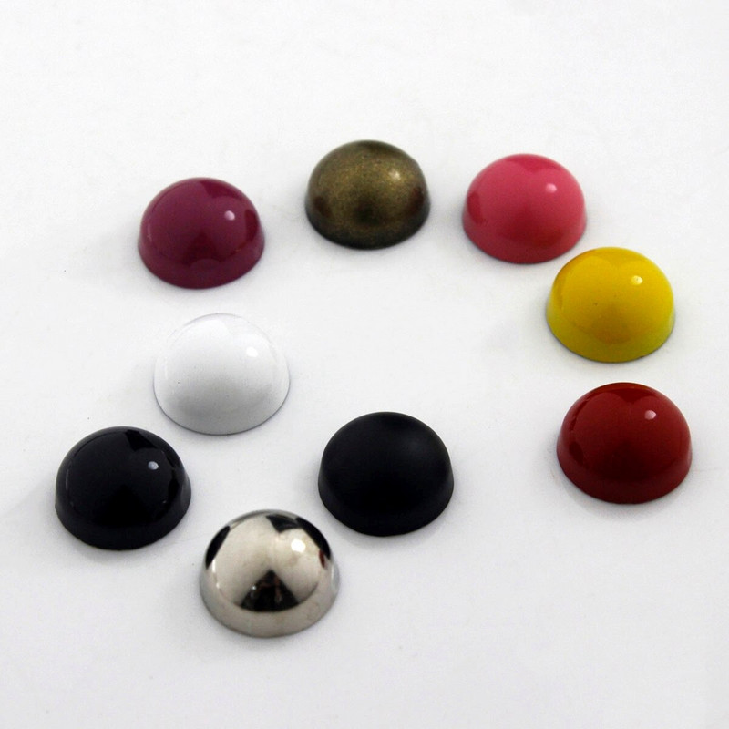 10 бр. Цветен куполен винт с нитове Шип Гъба Купол Болт Винтове с кръгла глава за чанти Обувки Дрехи Направи си сам кожени занаятчийски аксесоари