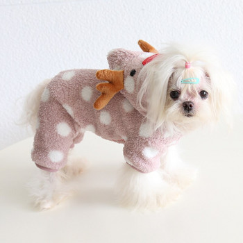 Τρίχρωμα χριστουγεννιάτικα ελάφια ρούχα με τέσσερα πόδια 2022 Φθινόπωρο και χειμώνας Ρούχα για γάτες Ρούχα για κατοικίδια Ρούχα για σκύλους