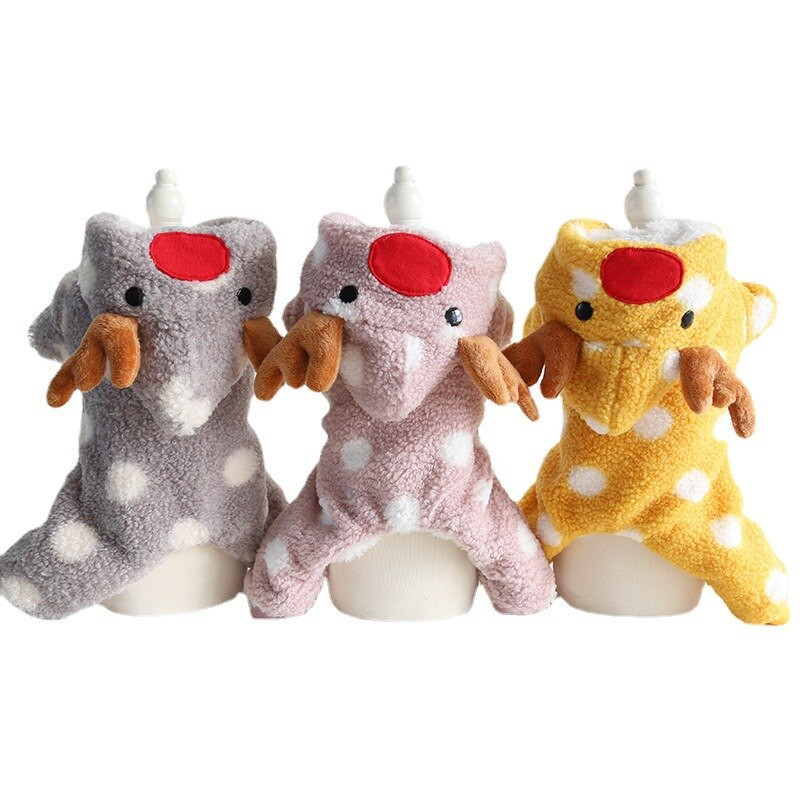 Trojfarebné vianočné oblečenie s jeleňmi a štyrmi nohami 2022 Jesenné a zimné oblečenie pre mačky Oblečenie pre domáce zvieratá Oblečenie pre psov