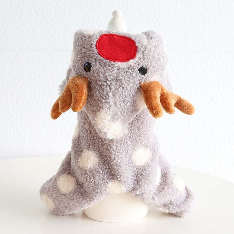 Trojfarebné vianočné oblečenie s jeleňmi a štyrmi nohami 2022 Jesenné a zimné oblečenie pre mačky Oblečenie pre domáce zvieratá Oblečenie pre psov