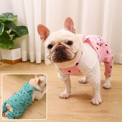 Ολόσωμη φόρμα για σκύλους κινουμένων σχεδίων με παντελόνι XS,S,M,L,XL Ρούχα για κατοικίδια Ανοιξιάτικο φθινοπωρινό παλτό για μικρά σκυλιά Συνολικά ρούχα για σκύλους συμπαγής μόδας