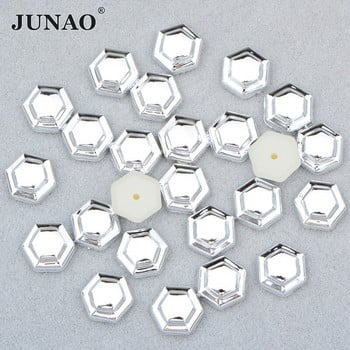 JUNAO 8mm Χρυσό χρώμα Πυραμίδα Καρφιά Αιχμές Πλαστικά τετράγωνα πανκ πριτσίνια Διακοσμητική κόλλα σε καρφιά Πριτσίνια για χειροτεχνία δερμάτινων ρούχων