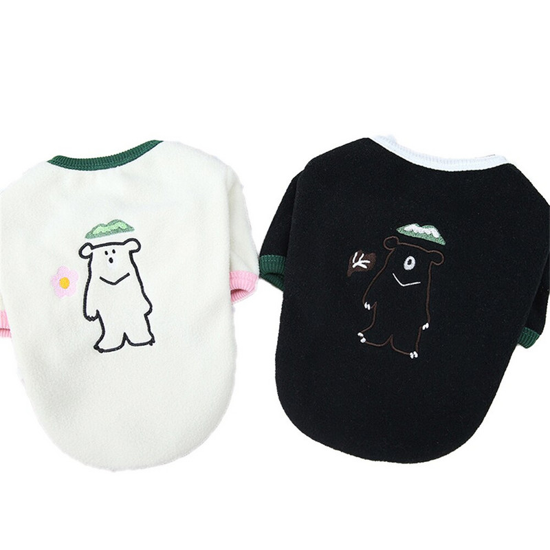 Koera kapuutsid Dressipluus mantel Kahe jalaga fliisist Teddy Embellish kapuuts Puudel Armas karukoera riided Kutsika riietus soojad riided