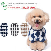 Uus 2022. aasta sügis/talv lemmikloomade kampsun Hipsteri malelaua koerte riided Teddy Boxer džempre koerte riided