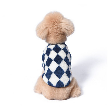 Νέο πουλόβερ για κατοικίδια φθινόπωρο/Χειμώνας 2022 Ρούχα σκυλιών Hipster Checkerboard Ρούχα σκύλου Teddy Boxer Jumper
