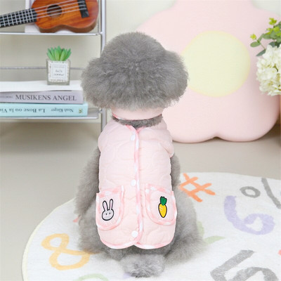 2022 Uus väikese ja keskmise suurusega kassi koer Sügis- ja Talvine sall Redis Puuvillapolsterdatud riided Lemmikloomade riided kohapeal