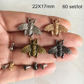 60 rinkinys - Metalinės bičių kniedės, cinko lydinio bičių kniedės drabužiams, auksinė sidabrinė juoda bronza, diržų amatų kniedės krepšiams