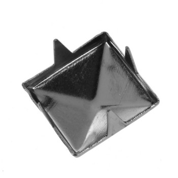 100 бр. 10 мм кожени DIY метални пънк шипове петна пирамидални шипове Гот-сребро