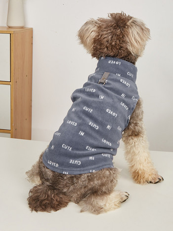 1. Ρούχα για σκύλους για κατοικίδια Φθινοπωρινά και Χειμώνα Plus Velvet Traction πόρπη Fleece Ζεστό πουλόβερ με δυνατό κολάρο