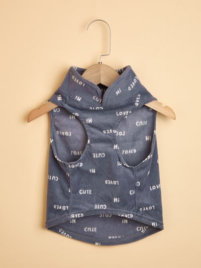 1. Oblečenie pre psov jeseň a zima plus zamatový trakčný fleecový teplý sveter so silným golierom