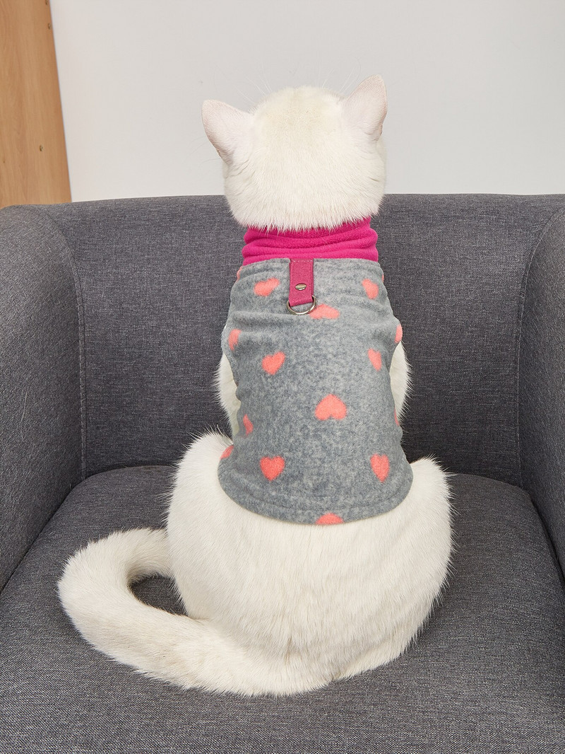 1. Oblečenie pre psov jeseň a zima plus zamatový trakčný fleecový teplý sveter so silným golierom