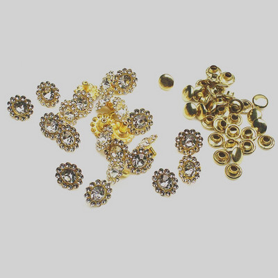 50 комплекта 11 мм кристали, кристали, слънчогледови нитове, диамантени шипове за кожарство Направи си сам нитове за кожени шевни аксесоари