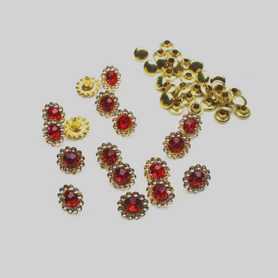 50 комплекта 11 мм кристали, кристали, слънчогледови нитове, диамантени шипове за кожарство Направи си сам нитове за кожени шевни аксесоари