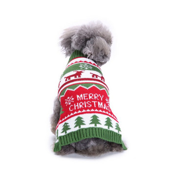 Χριστουγεννιάτικα φορέματα για σκύλους για μικρά σκυλιά Ρούχα χριστουγεννιάτικα Cosplay γάτα φόρεμα κατοικίδιων ζώων Χειμερινό παλτό σκυλιών Κινούμενα σχέδια εκτύπωσης Ρούχα για κατοικίδια