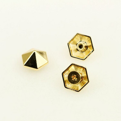 4 ks kovových chráničov dna kabelky na nohy, klince v šesťuholníkovom tvare so skrutkami, zadné hroty, nity, kožená remeselná taška, dekorácia kabelky