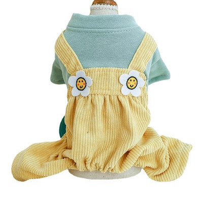 Дрехи за кучета Поширано яйце Панда Гащеризон Яке Fit Малко куче Кученце Домашен любимец Котка Пролет и есен Домашен любимец Мек костюм Дрехи за домашни любимци