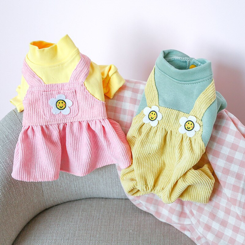 Дрехи за кучета Поширано яйце Панда Гащеризон Яке Fit Малко куче Кученце Домашен любимец Котка Пролет и есен Домашен любимец Мек костюм Дрехи за домашни любимци