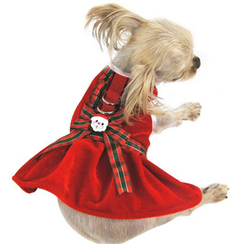 Μόδα Δημιουργικό γιλέκο σκύλου Λουτράρισμα Ρούχα για κουτάβι Χριστουγεννιάτικο Σετ φορέματος για σκύλους Κωμικά ρούχα με λουρί Σετ για σκύλους για κατοικίδια