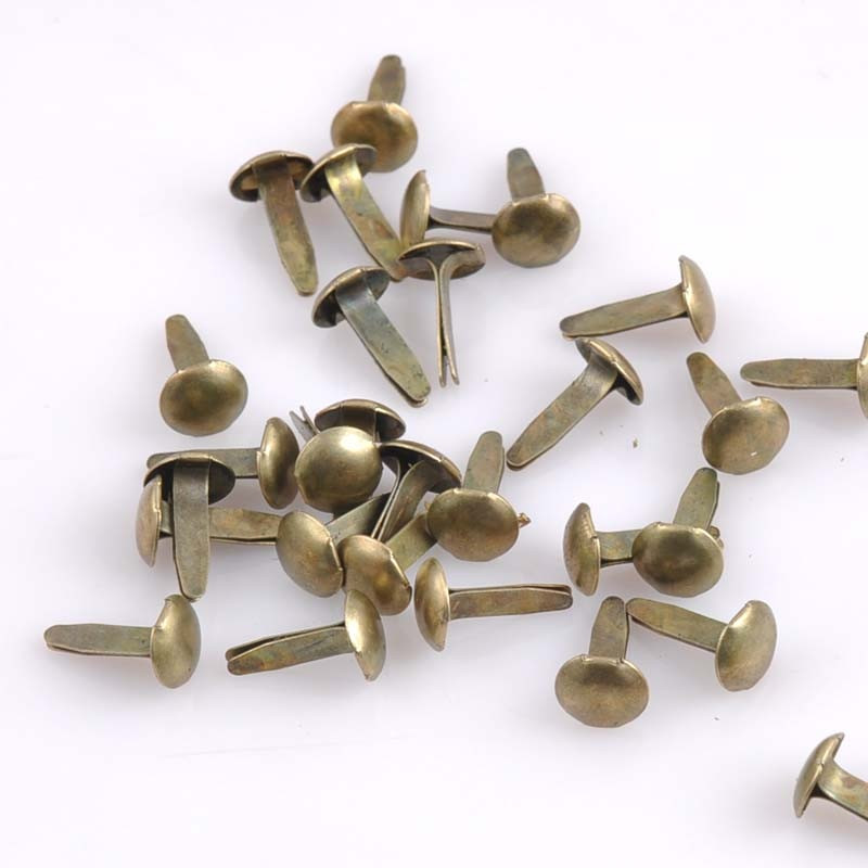 100 tk segatud pastellsed ümmargused rinnahoidjad Scrapbooking kaunistused kinnitusvahendid rinnatükid metallist käsitöö kingadele kaunistus 14x8mm CP1512