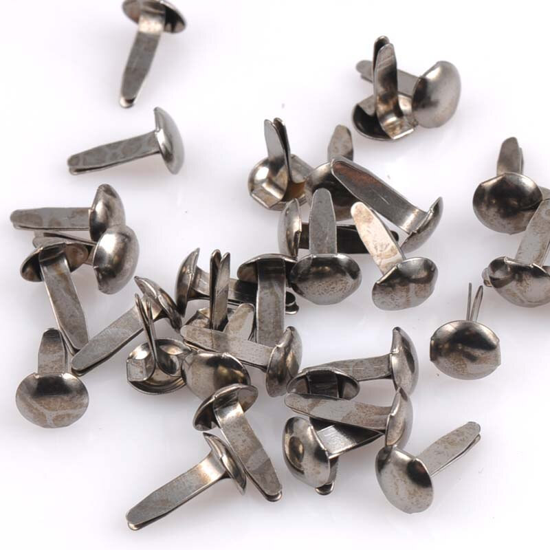 100 tk segatud pastellsed ümmargused rinnahoidjad Scrapbooking kaunistused kinnitusvahendid rinnatükid metallist käsitöö kingadele kaunistus 14x8mm CP1512