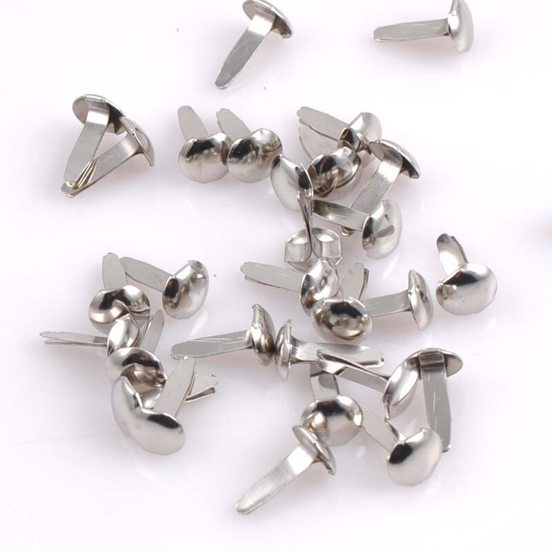 100 tk segatud pastellsed ümmargused rinnahoidjad Scrapbooking kaunistused kinnitusvahendid rinnatükid metallist käsitöö kingadele kaunistus 14x8mm CP1512