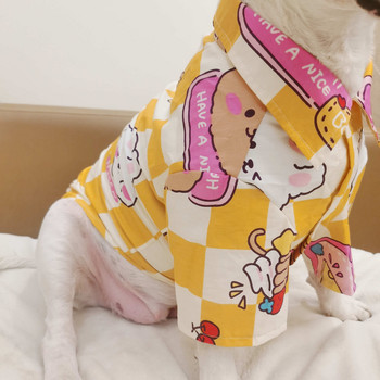 MPK Νέα Σειρά Σκύλος Δίχρωμο καρό πουκάμισο Cool το καλοκαίρι Διαθέσιμο σε δύο χρώματα Κατάλληλο και για γάτα