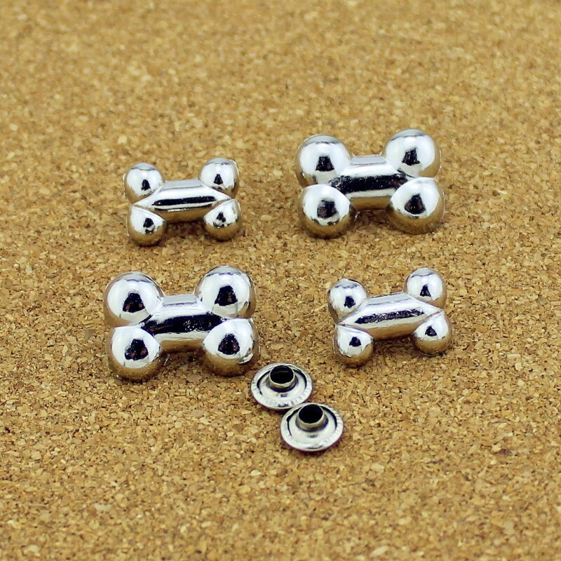 10 tk tsingisulamist luust pealuu needid hõbedased punk-naastud rõivaste jaoks needid naha jaoks armas isetehtud aksessuaar kottide jaoks