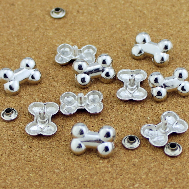 10 tk tsingisulamist luust pealuu needid hõbedased punk-naastud rõivaste jaoks needid naha jaoks armas isetehtud aksessuaar kottide jaoks