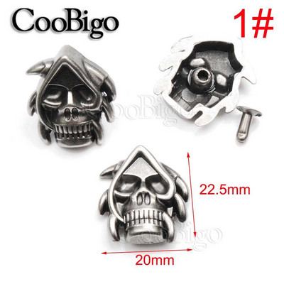 Μεταλλικά καρφιά κρανίου Πριτσίνια Spikes Punk Rock Rivets για Δερμάτινη τσάντα Βραχιόλι για κατοικίδια Γιακά Ρούχα Παπούτσια Αξεσουάρ χειροτεχνίας DIY 50 Σετ