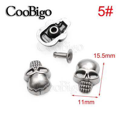 Μεταλλικά καρφιά κρανίου Πριτσίνια Spikes Punk Rock Rivets για Δερμάτινη τσάντα Βραχιόλι για κατοικίδια Γιακά Ρούχα Παπούτσια Αξεσουάρ χειροτεχνίας DIY 50 Σετ
