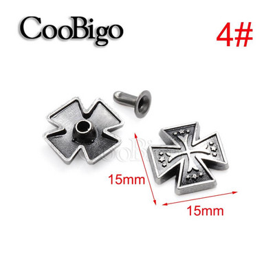 Μεταλλικά καρφιά κρανίου Πριτσίνια Spikes Punk Rock Rivets για Δερμάτινη τσάντα Βραχιόλι για κατοικίδια Γιακά Ρούχα Παπούτσια Αξεσουάρ χειροτεχνίας DIY 50 Σετ