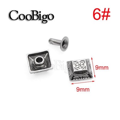 Μεταλλικά καρφιά κρανίου Πριτσίνια Spikes Punk Rock Rivets για Δερμάτινη τσάντα Βραχιόλι για κατοικίδια Γιακά Ρούχα Παπούτσια Αξεσουάρ χειροτεχνίας DIY 50 Σετ