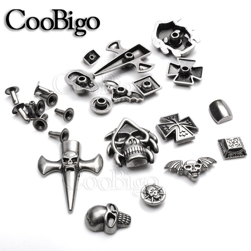 Μεταλλικά καρφιά κρανίου Πριτσίνια Spikes Punk Rock Rivets για Δερμάτινη τσάντα Βραχιόλι για κατοικίδια Γιακά Ρούχα Παπούτσια Αξεσουάρ χειροτεχνίας DIY 50 Σετ