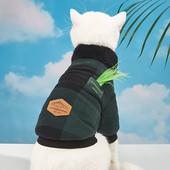 2.Koera kampsun jõuludeks Lemmiklooma ruuduline lumememm kudum Koerte kampsunid sügistalv soojad riided koertele ja kassidele