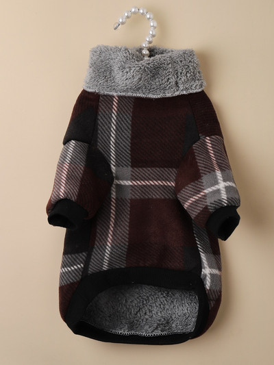 2.Koera kampsun jõuludeks Lemmiklooma ruuduline lumememm kudum Koerte kampsunid sügistalv soojad riided koertele ja kassidele