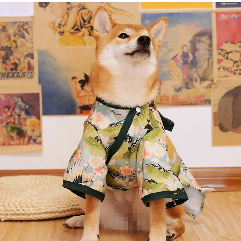 Maži ir dideli šunų drabužiai šunų kimono japoniško stiliaus kačių drabužiai rudeniniai ir žieminiai šunų paltai Corgi Shiba Inu pudelio šunų drabužiai