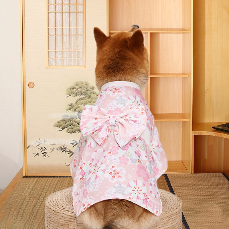 Maži ir dideli šunų drabužiai šunų kimono japoniško stiliaus kačių drabužiai rudeniniai ir žieminiai šunų paltai Corgi Shiba Inu pudelio šunų drabužiai