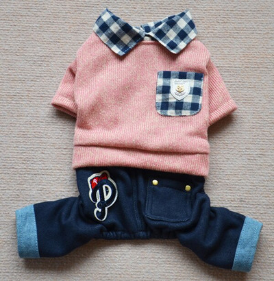 Haine calde de toamnă iarnă pentru animale de companie Haine drăguțe pentru animale de companie Seturi de blugi Hanoră în stil cowboy Îmbrăcăminte pentru cățeluși Transport gratuit