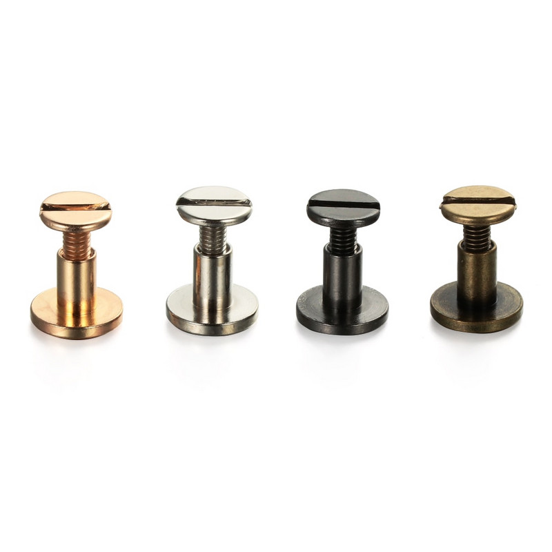 10 vnt., lagaminų, odinių metalinių rankų darbo tvirtų varžtų vinių kniedės dvigubos lenktos apvalios galvutės drabužiai / krepšys / batai / diržo / dirželio kniedės knygos varžtai