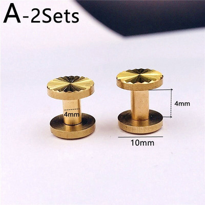 2 set de elemente de decorare pentru sac cu model de soare, nituri din alamă, șurub pentru curea, cataramă decorativă, accesorii lucrate manual