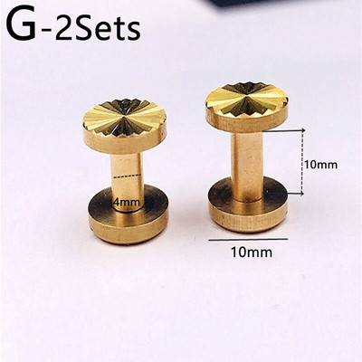 2 set de elemente de decorare pentru sac cu model de soare, nituri din alamă, șurub pentru curea, cataramă decorativă, accesorii lucrate manual